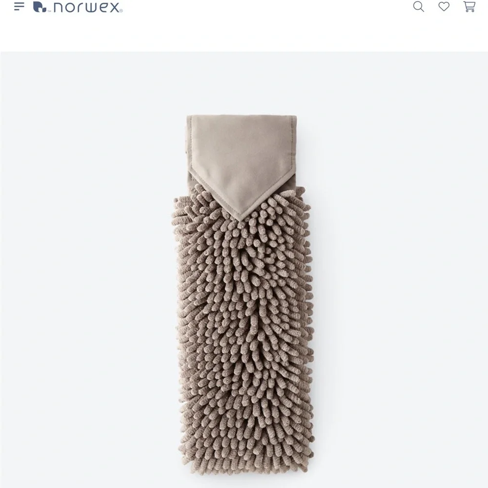 Norwex Mushroom Chenille Hand Towel for baths or kitchen.